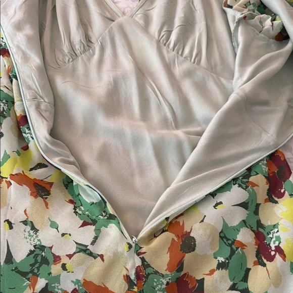 Anthropologie Floral Print V-Neck Women's Dress - Picture 13 of 16